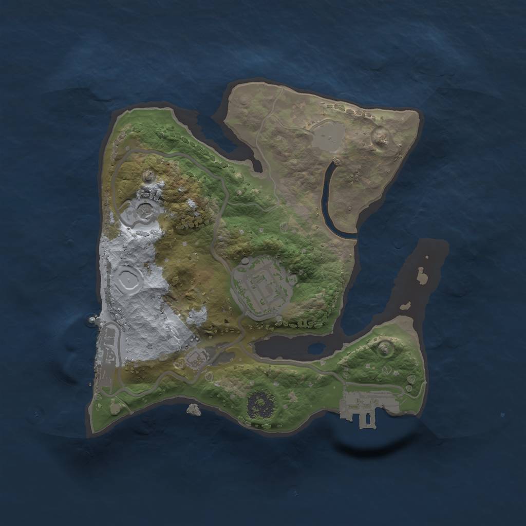 Rust Map: Procedural Map, Size: 1950, Seed: 98678643, 7 Monuments