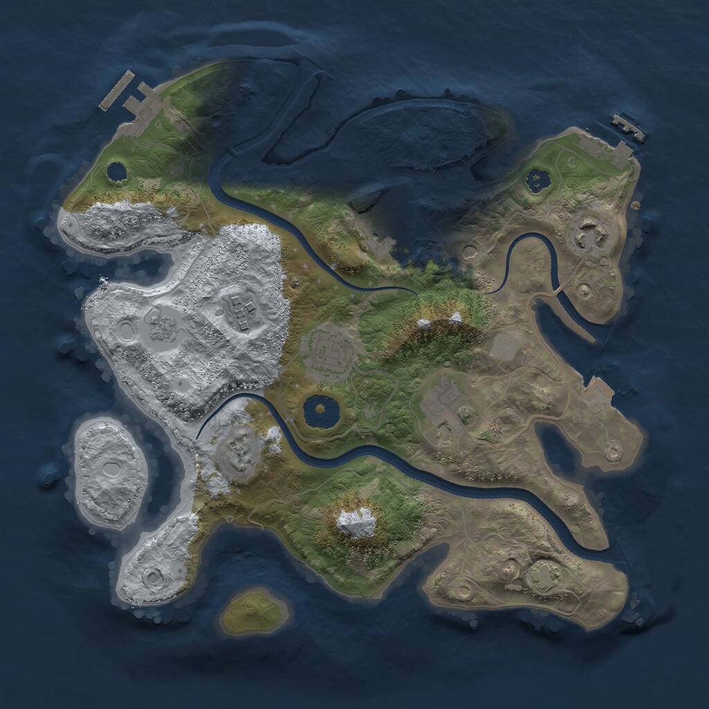 Rust Map: Procedural Map, Size: 3000, Seed: 1547015308, 11 Monuments