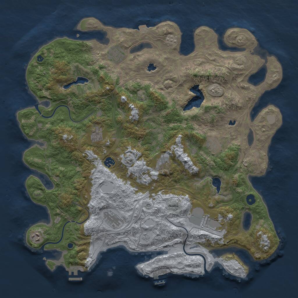 Rust Map: Procedural Map, Size: 4500, Seed: 75905, 15 Monuments