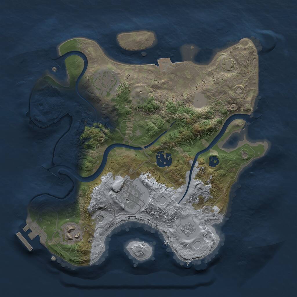 Rust Map: Procedural Map, Size: 2700, Seed: 6759, 9 Monuments