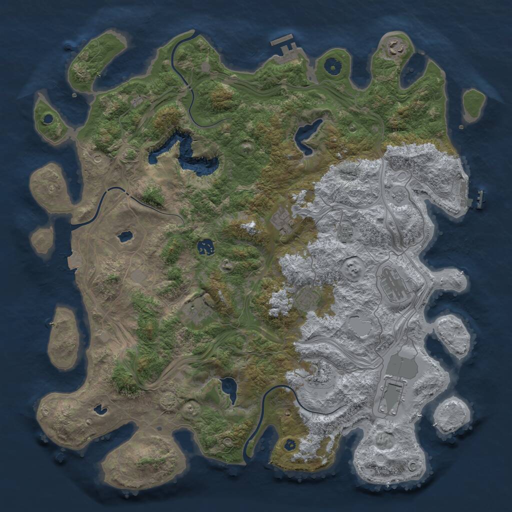 Rust Map: Procedural Map, Size: 4500, Seed: 807172774, 15 Monuments