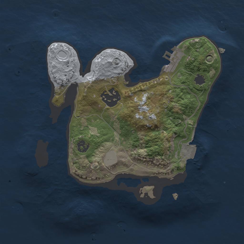 Rust Map: Procedural Map, Size: 2000, Seed: 230406, 5 Monuments