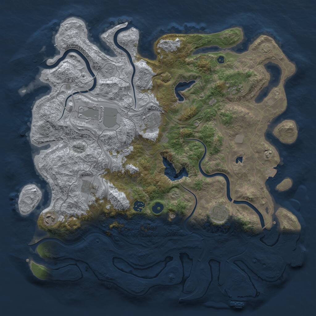 Rust Map: Procedural Map, Size: 4250, Seed: 1781952839, 14 Monuments