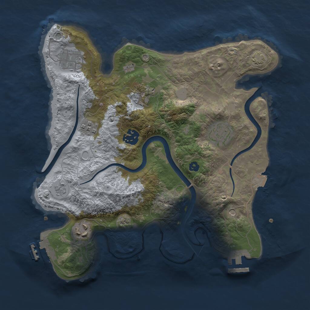 Rust Map: Procedural Map, Size: 3000, Seed: 13000, 12 Monuments