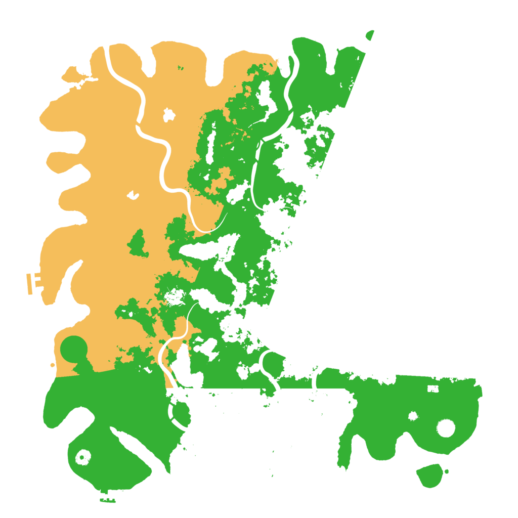 Biome Rust Map: Procedural Map, Size: 5000, Seed: 1234568790