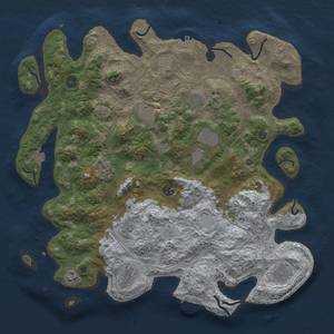 Thumbnail Rust Map: Procedural Map, Size: 4300, Seed: 1044, 17 Monuments