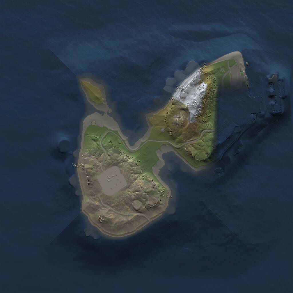 Rust Map: Procedural Map, Size: 1250, Seed: 5367465, 2 Monuments