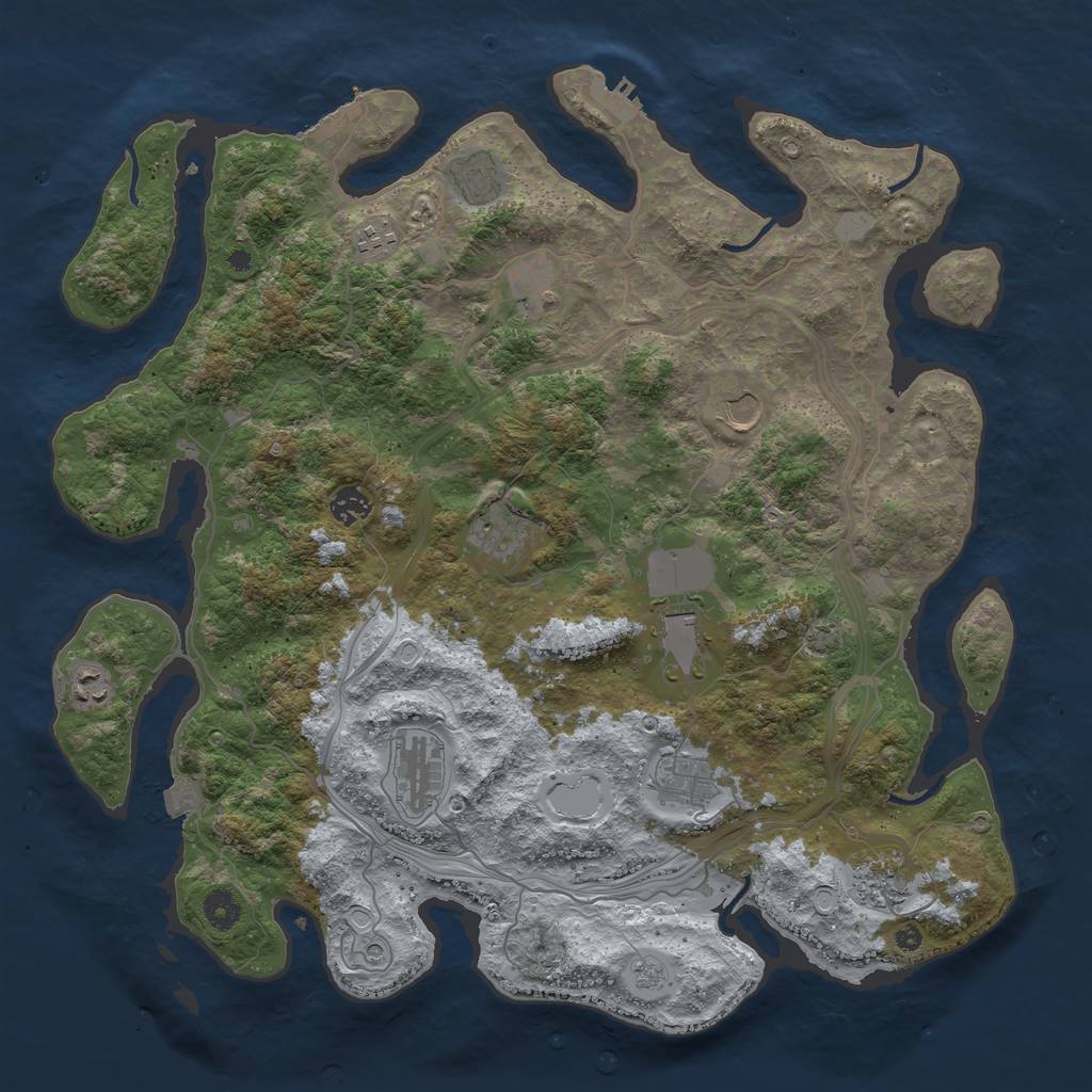 Rust Map: Procedural Map, Size: 4250, Seed: 652937600, 19 Monuments