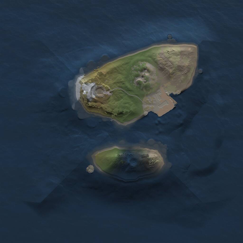 Rust Map: Procedural Map, Size: 1250, Seed: 2342341, 1 Monuments