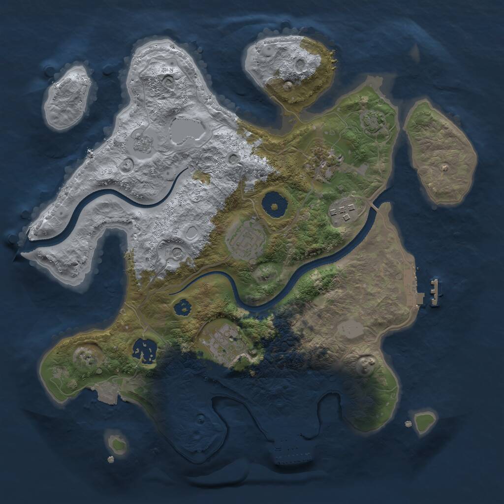 Rust Map: Procedural Map, Size: 3000, Seed: 98559, 11 Monuments