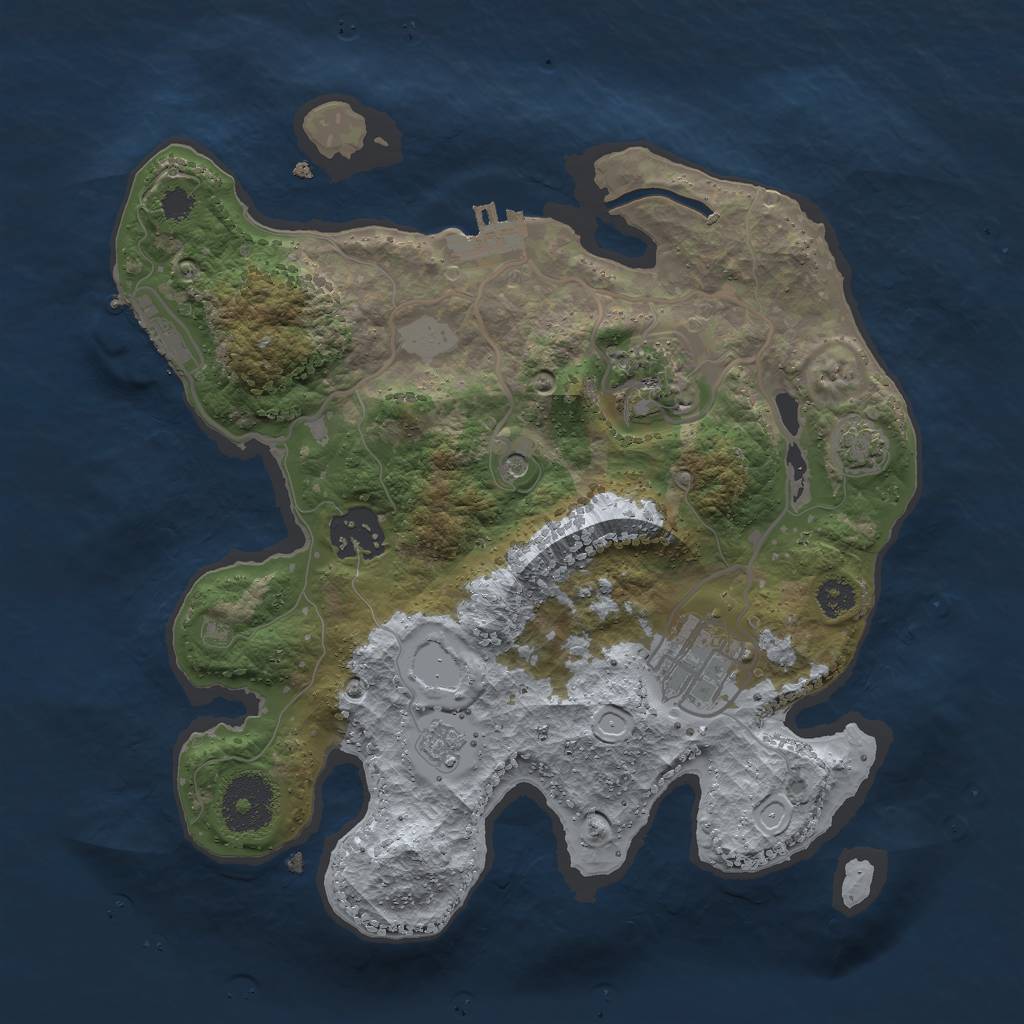 Rust Map: Procedural Map, Size: 2800, Seed: 722372, 11 Monuments