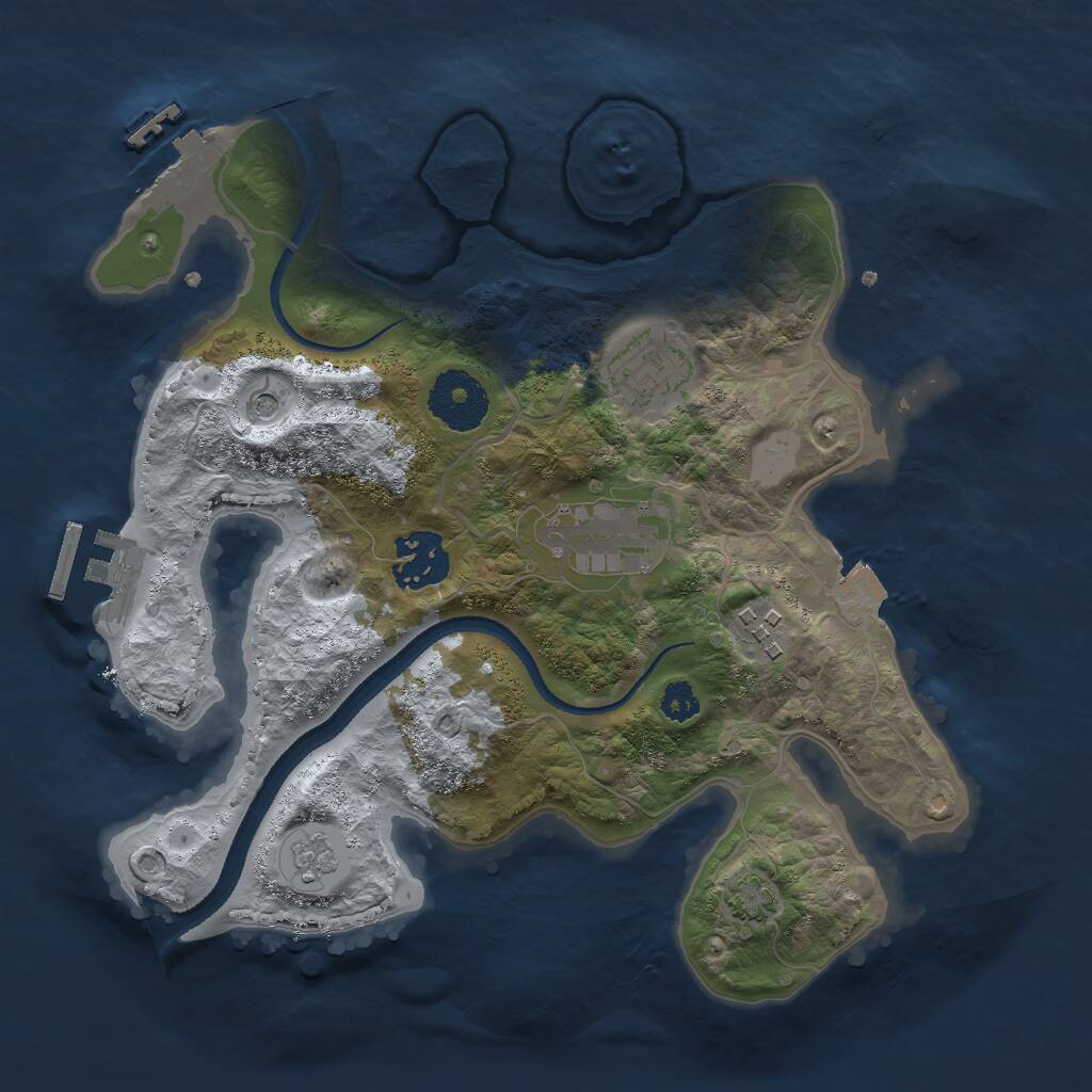 Rust Map: Procedural Map, Size: 2800, Seed: 477257, 10 Monuments