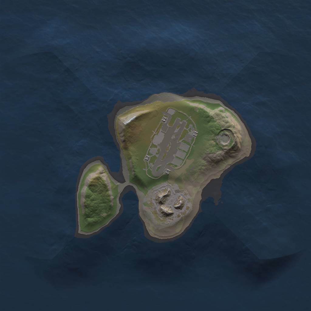 Rust Map: Barren, Size: 1500, Seed: 40400, 4 Monuments