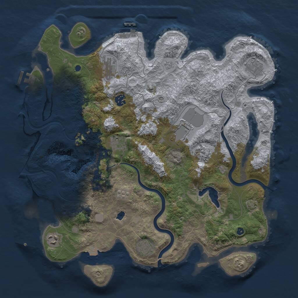 Rust Map: Procedural Map, Size: 4000, Seed: 99439, 15 Monuments