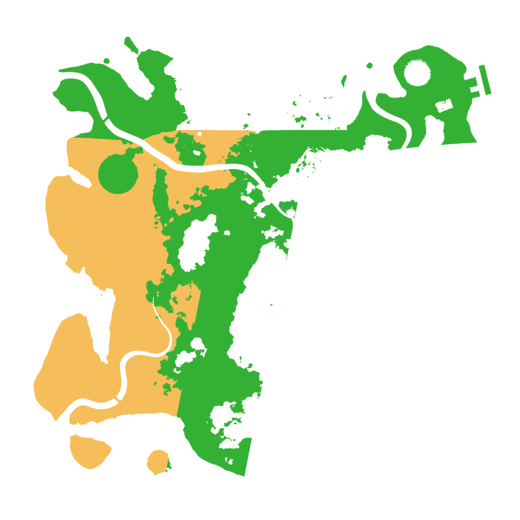 Biome Rust Map: Procedural Map, Size: 3500, Seed: 1420001543