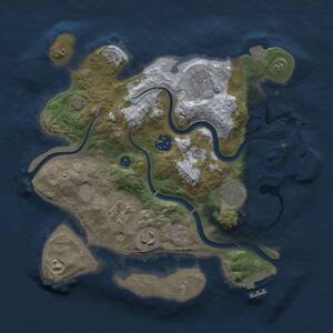Thumbnail Rust Map: Procedural Map, Size: 3000, Seed: 2270, 11 Monuments