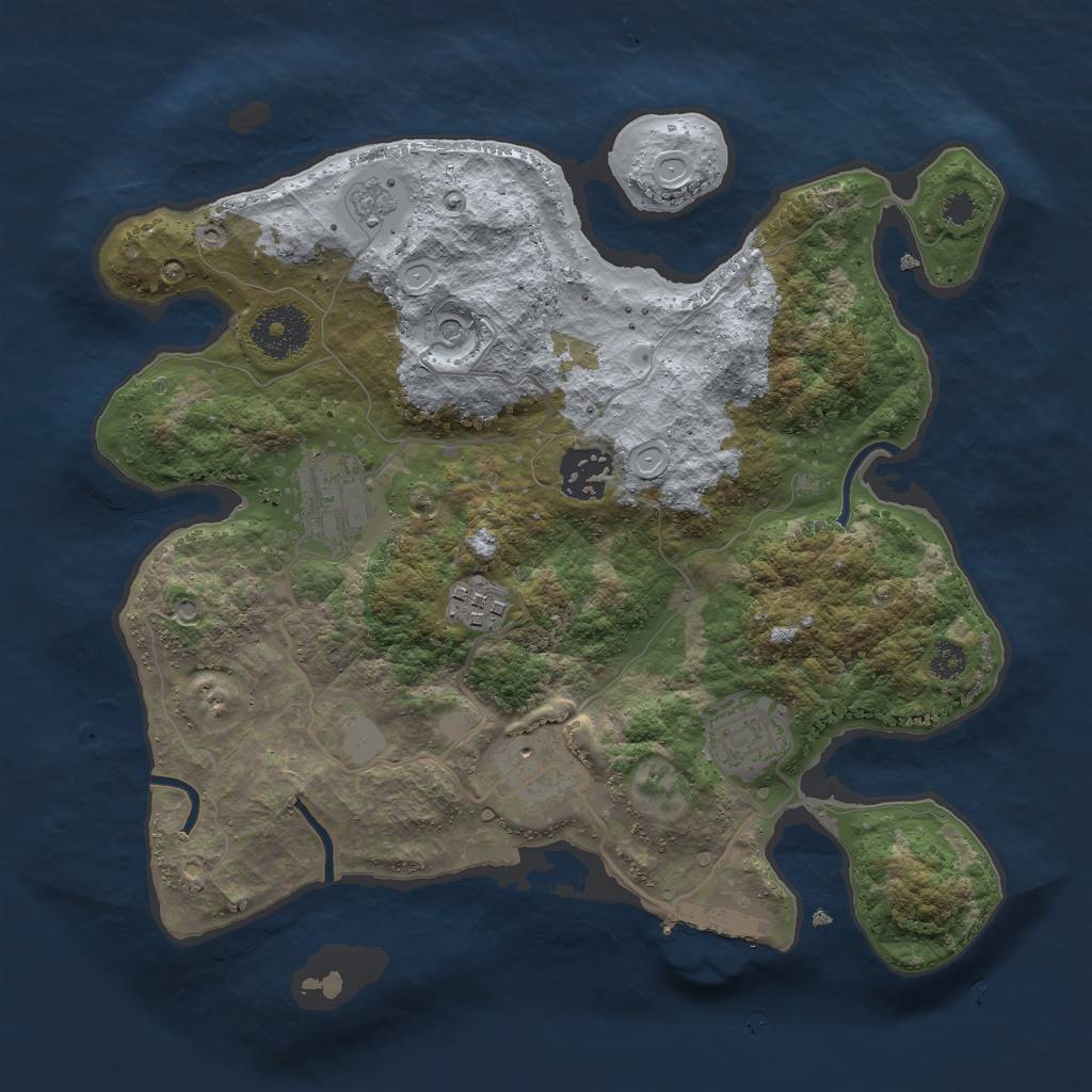 Rust Map: Procedural Map, Size: 3000, Seed: 15051988, 11 Monuments