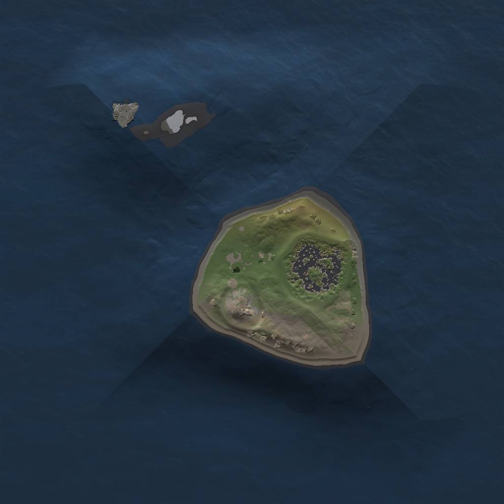 Rust Map: Procedural Map, Size: 1000, Seed: 1723992665, 3 Monuments