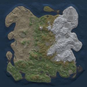 Thumbnail Rust Map: Procedural Map, Size: 4500, Seed: 95954542, 18 Monuments