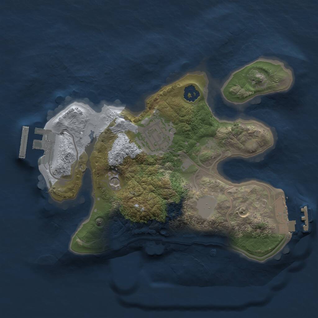 Rust Map: Procedural Map, Size: 2000, Seed: 6784, 5 Monuments