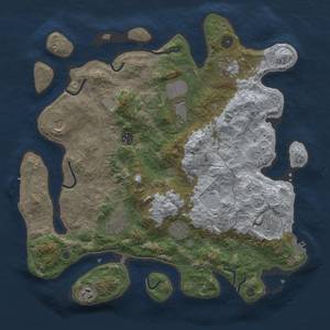 Thumbnail Rust Map: Procedural Map, Size: 4000, Seed: 4444444, 16 Monuments