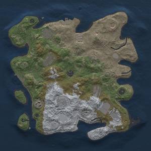 Thumbnail Rust Map: Procedural Map, Size: 3500, Seed: 119591056, 17 Monuments