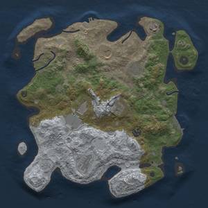 Thumbnail Rust Map: Procedural Map, Size: 3500, Seed: 82392045, 16 Monuments