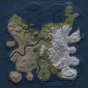 Thumbnail Rust Map: Procedural Map, Size: 3500, Seed: 1621150257, 14 Monuments