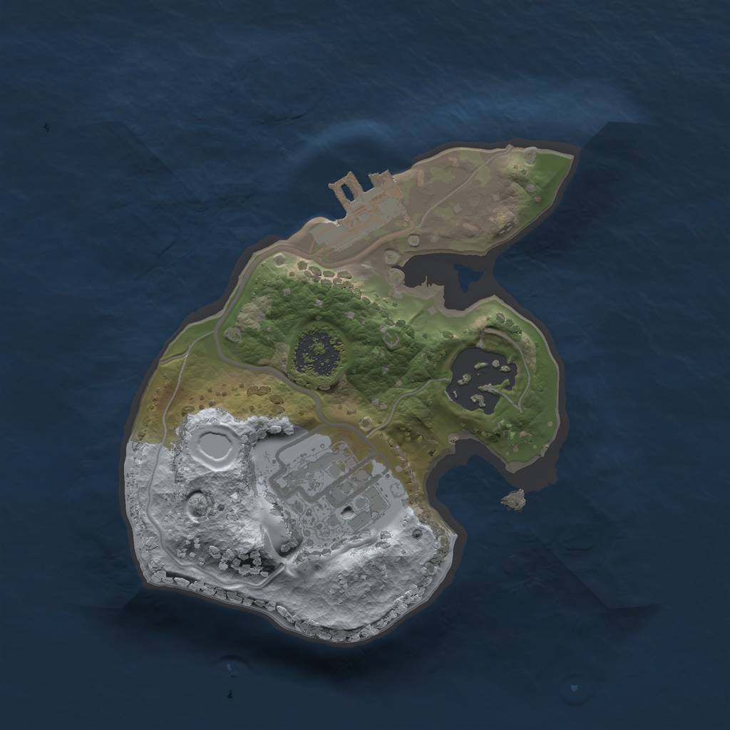 Rust Map: Procedural Map, Size: 1630, Seed: 2147483647, 6 Monuments