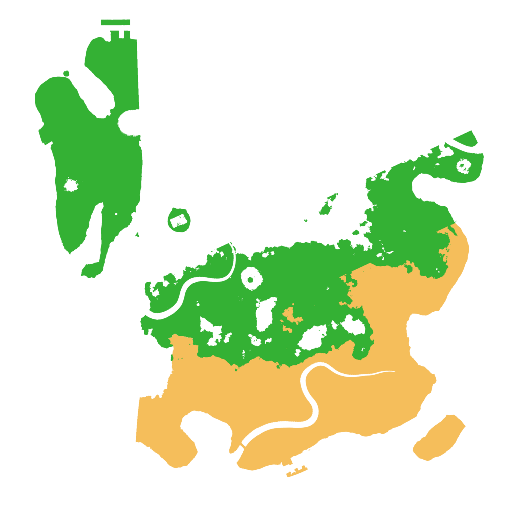 Biome Rust Map: Procedural Map, Size: 3600, Seed: 27890189