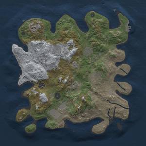 Thumbnail Rust Map: Procedural Map, Size: 3500, Seed: 631740911, 14 Monuments