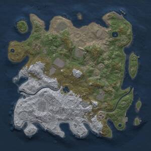 Thumbnail Rust Map: Procedural Map, Size: 3750, Seed: 212757252, 14 Monuments