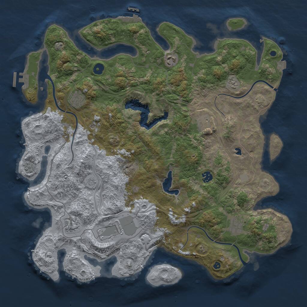Rust Map: Procedural Map, Size: 4250, Seed: 1628072079, 14 Monuments