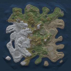 Thumbnail Rust Map: Procedural Map, Size: 3500, Seed: 5000000, 16 Monuments