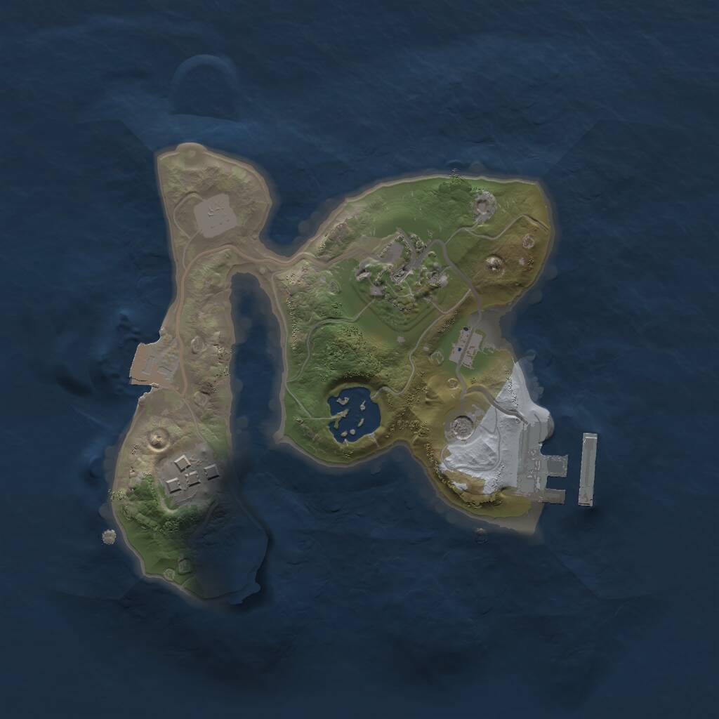 Rust Map: Procedural Map, Size: 2000, Seed: 1085201532, 6 Monuments