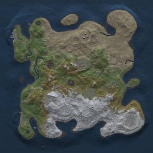 Thumbnail Rust Map: Procedural Map, Size: 3300, Seed: 1617077546, 15 Monuments