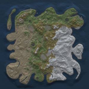 Thumbnail Rust Map: Procedural Map, Size: 4000, Seed: 299657250, 17 Monuments