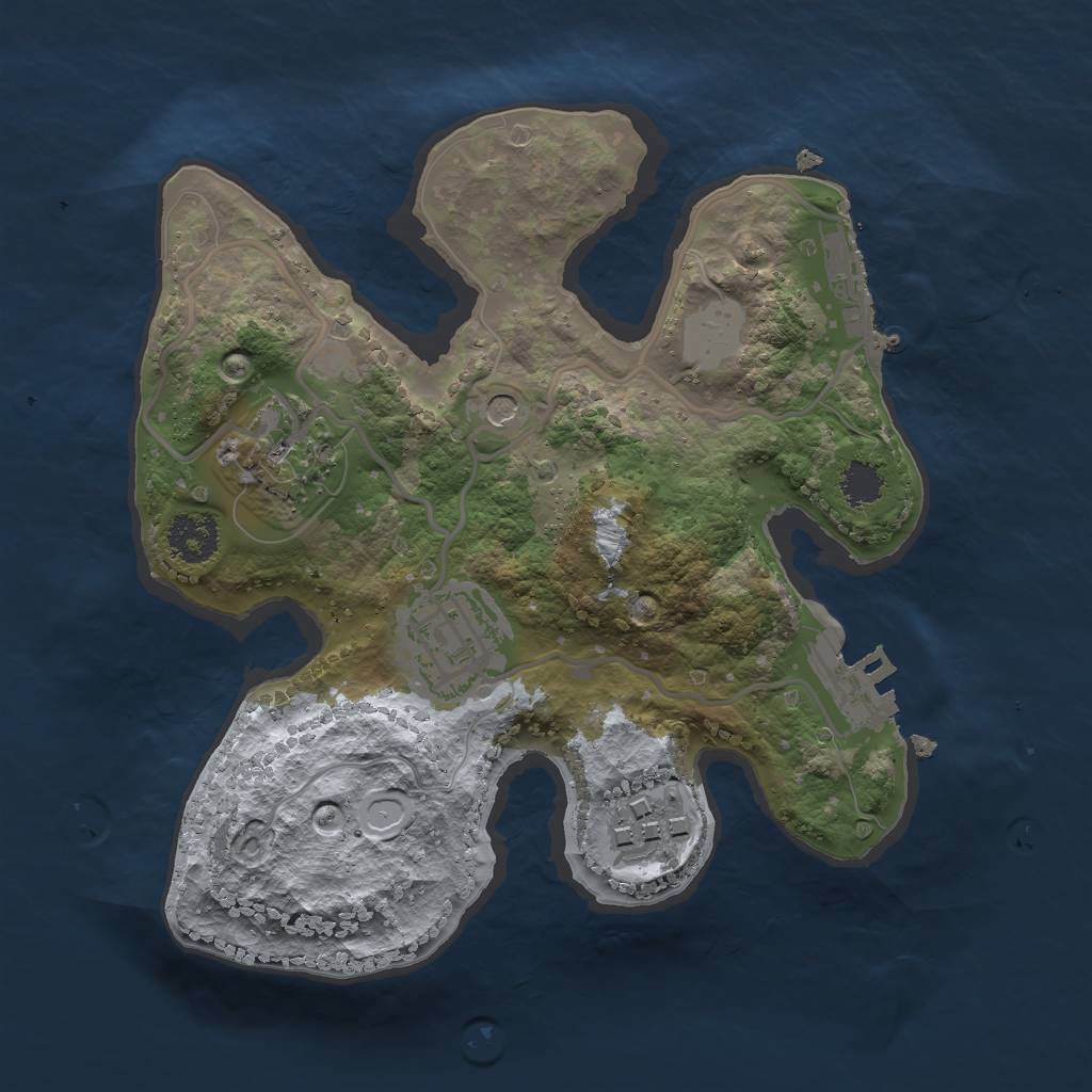 Rust Map: Procedural Map, Size: 2200, Seed: 214756478, 9 Monuments