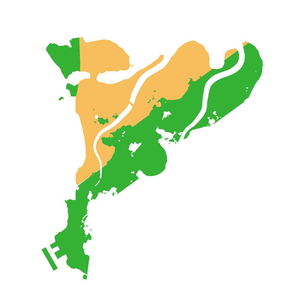 Biome Rust Map: Procedural Map, Size: 2500, Seed: 124505275