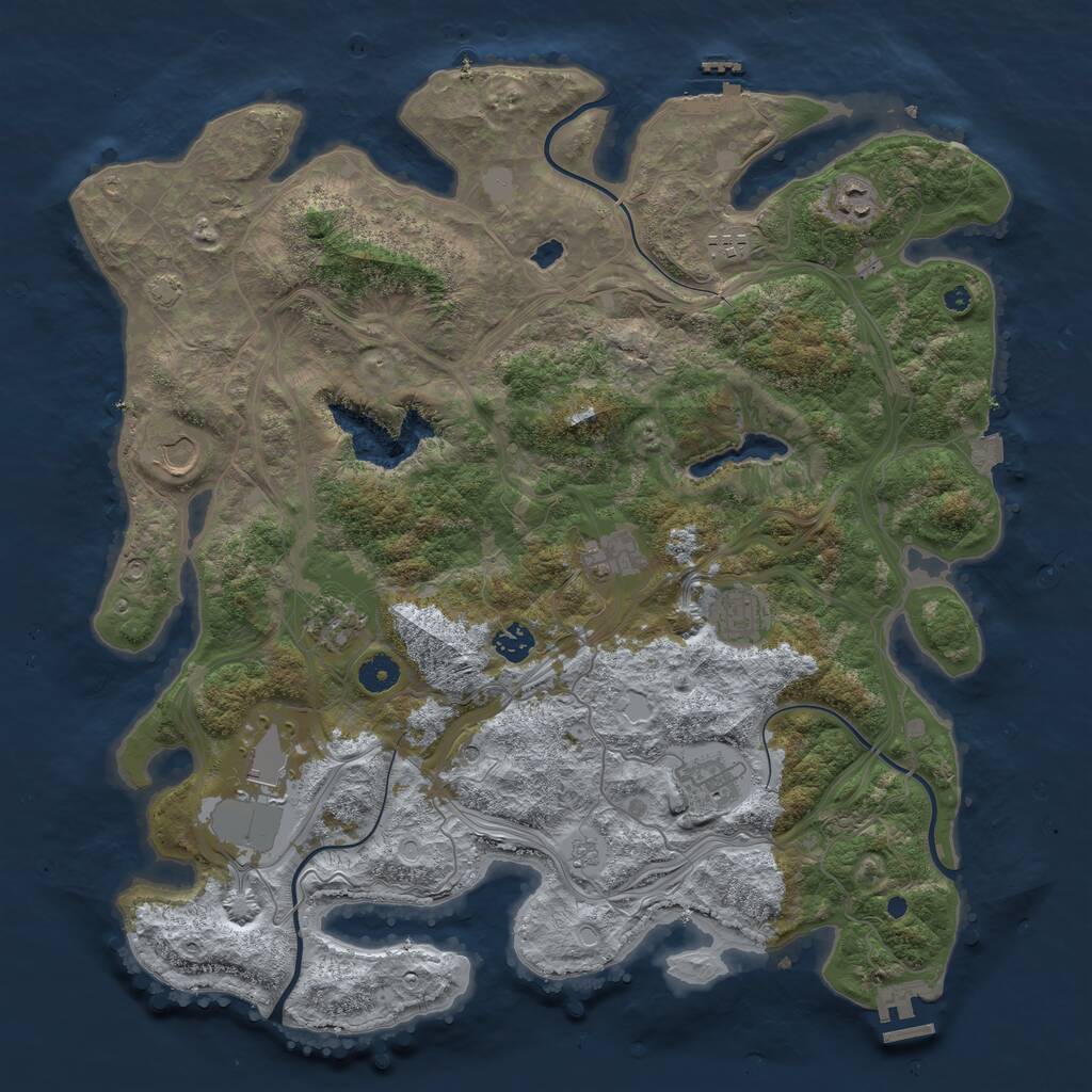 Rust Map: Procedural Map, Size: 4250, Seed: 240480532, 15 Monuments