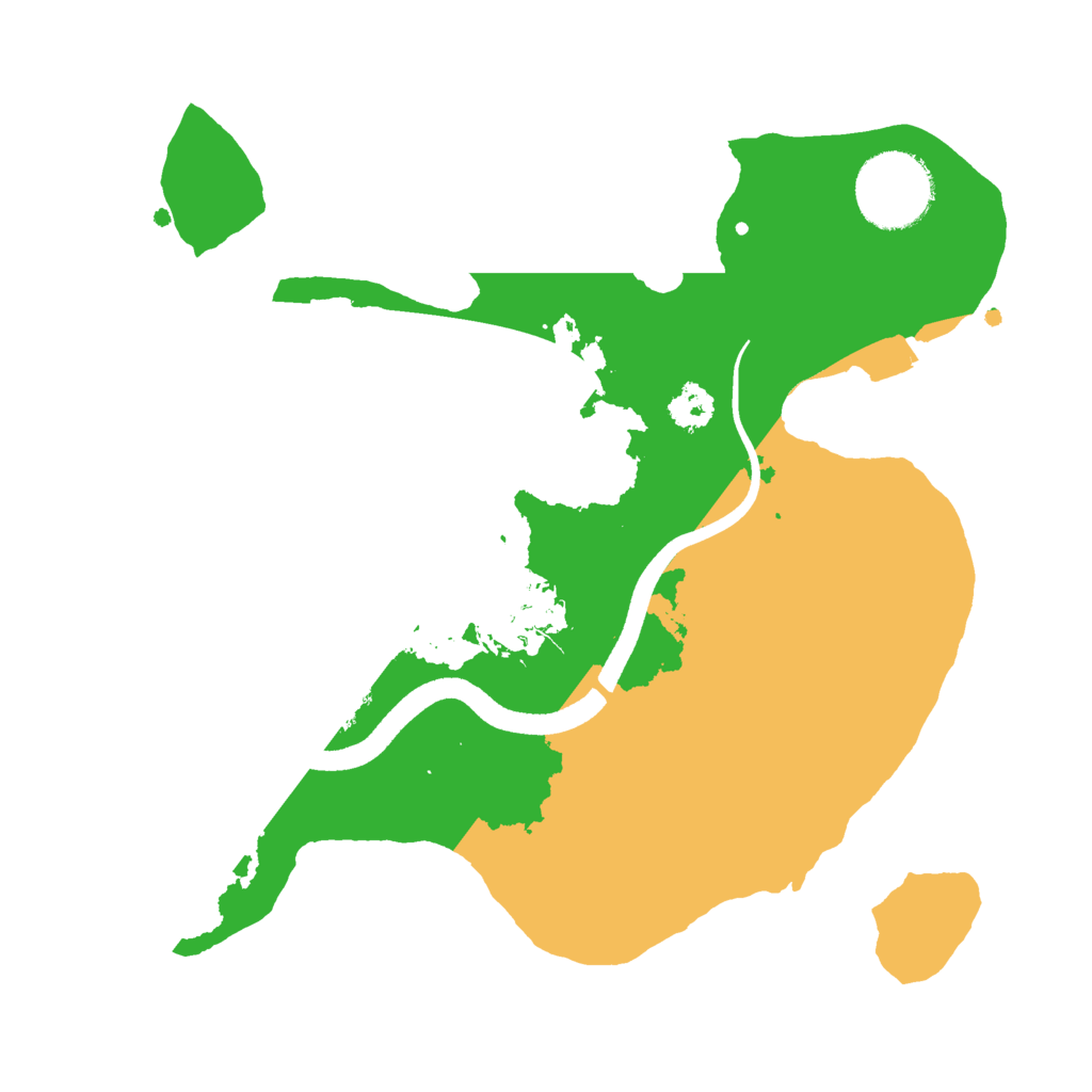 Biome Rust Map: Procedural Map, Size: 2500, Seed: 654321