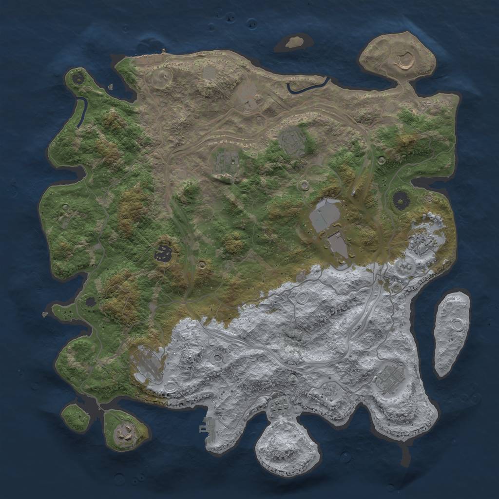 Rust Map: Procedural Map, Size: 4250, Seed: 1432, 18 Monuments