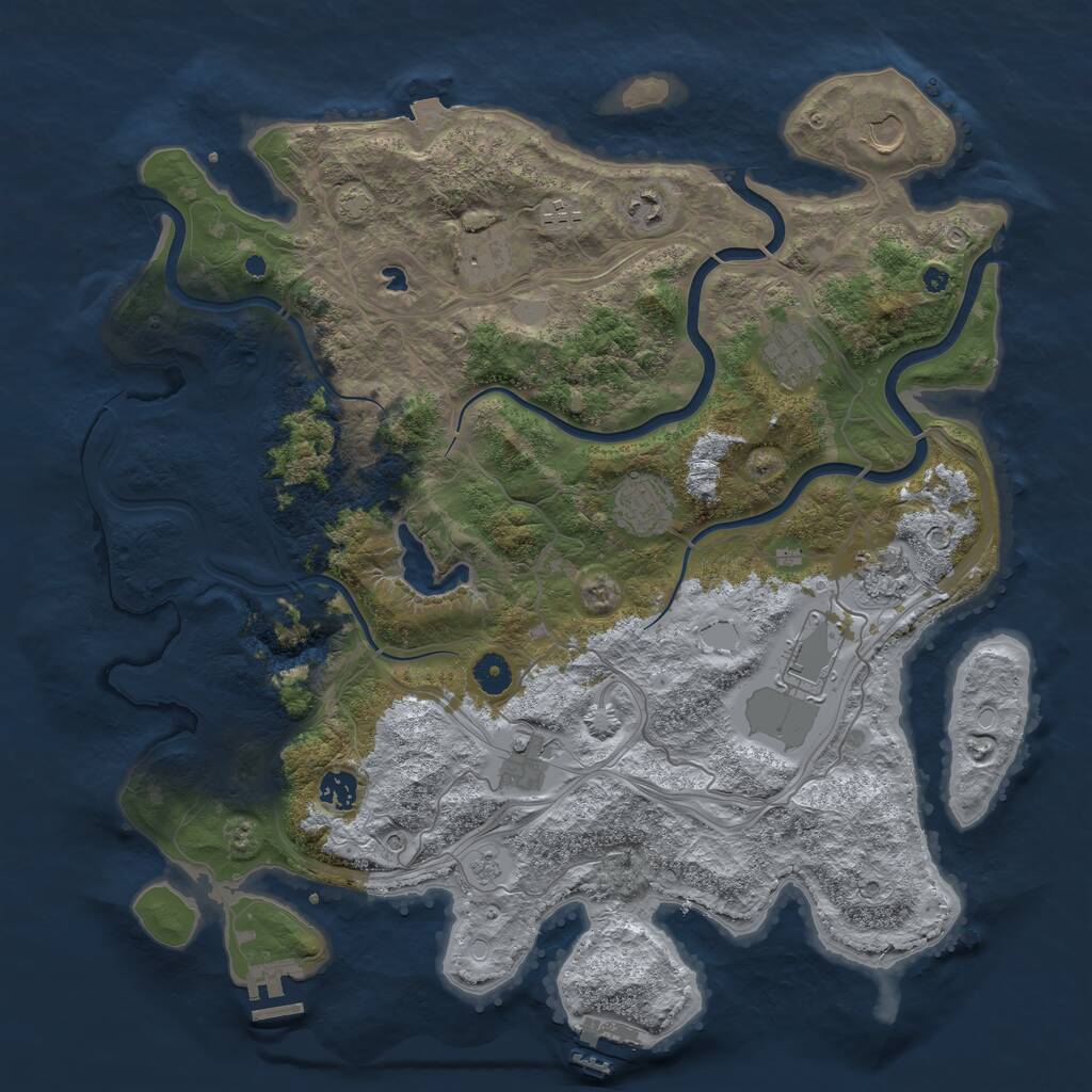 Rust Map: Procedural Map, Size: 4250, Seed: 1432, 16 Monuments