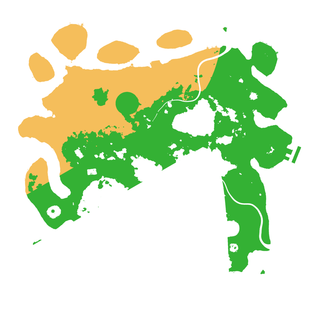 Biome Rust Map: Procedural Map, Size: 3600, Seed: 77428