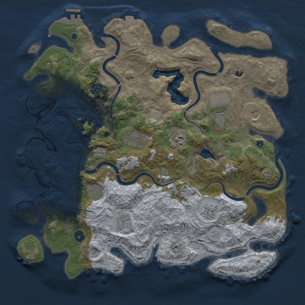 Rust Map: Procedural Map, Size: 4250, Seed: 8879, 15 Monuments