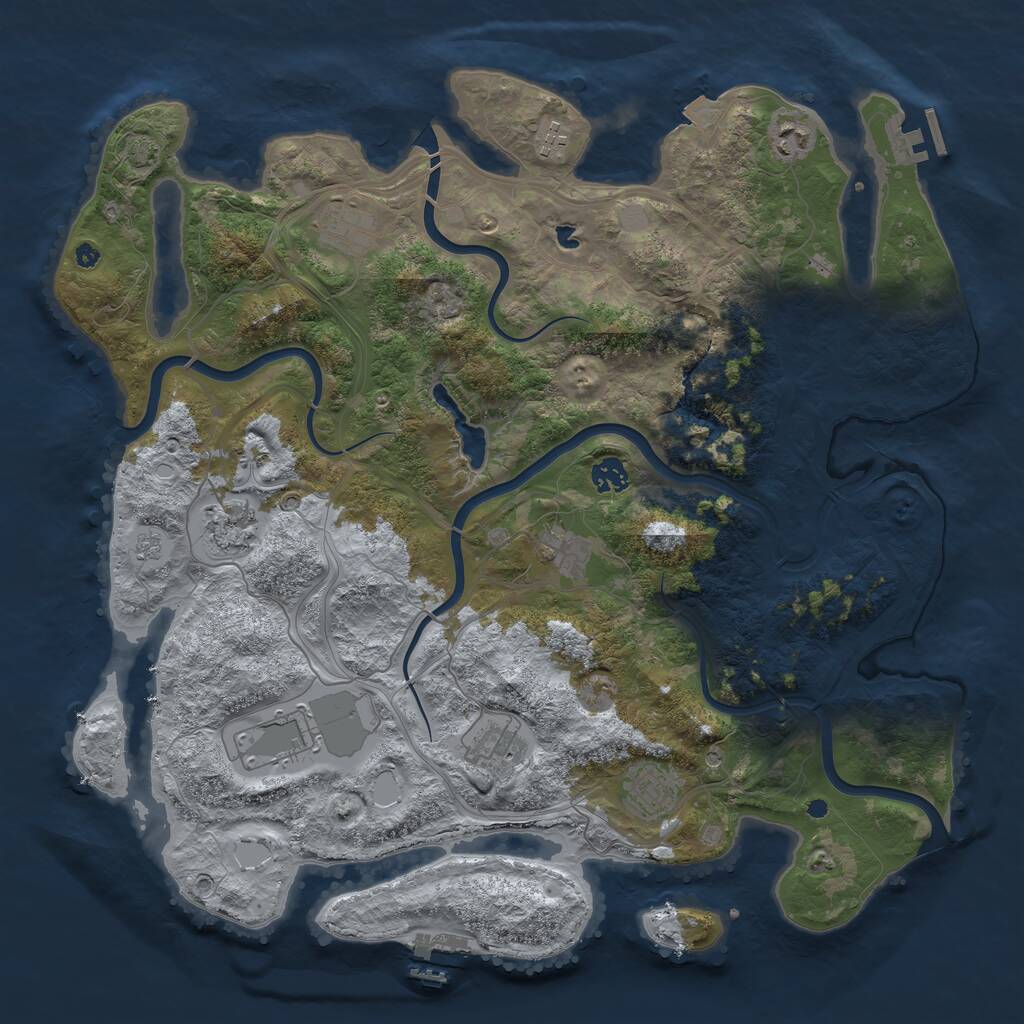Rust Map: Procedural Map, Size: 4250, Seed: 32515, 15 Monuments