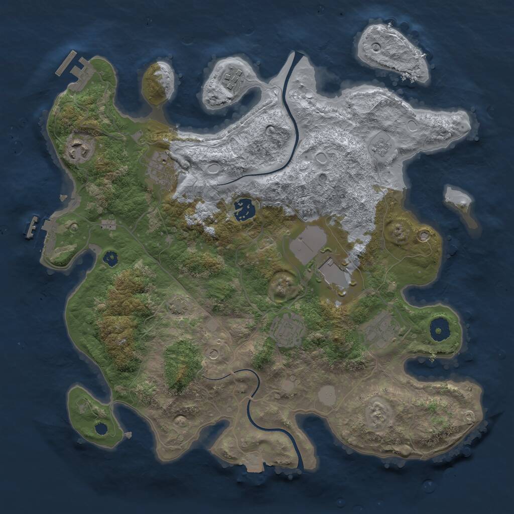 Rust Map: Procedural Map, Size: 3500, Seed: 1770145911, 13 Monuments