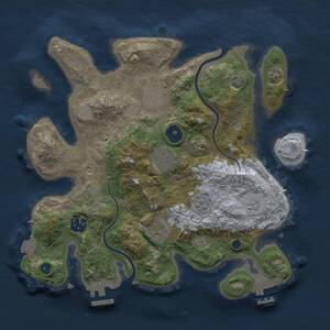 Thumbnail Rust Map: Procedural Map, Size: 3000, Seed: 401163810, 11 Monuments