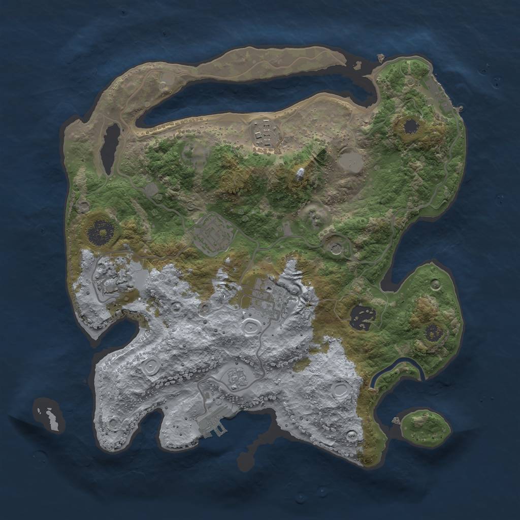 Rust Map: Procedural Map, Size: 3010, Seed: 1224949326, 12 Monuments