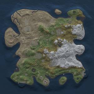 Thumbnail Rust Map: Procedural Map, Size: 3500, Seed: 619551541, 17 Monuments